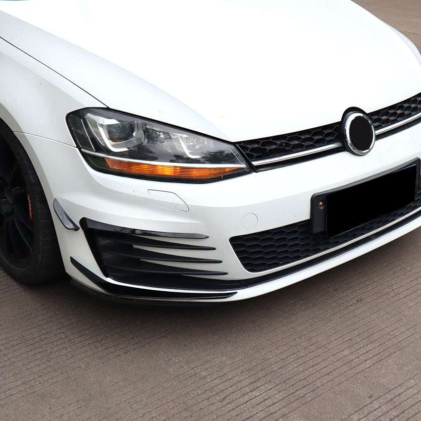 V Style Gloss Black Front Canards for VW Golf MK7 GTI 14-16