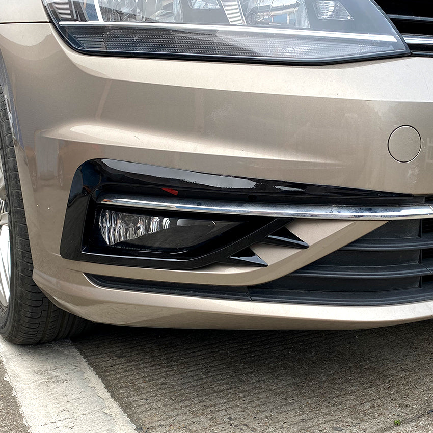V Style Gloss Black Front Canards for VW Golf MK7.5 17-20