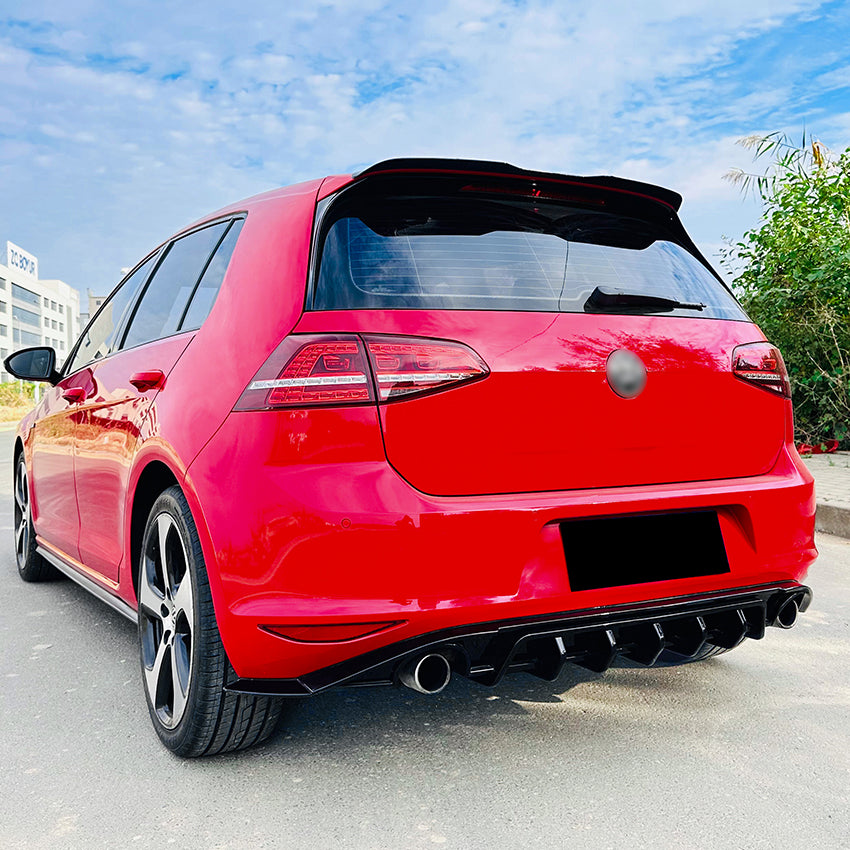 Max Style Gloss Black Diffuser for VW Golf MK7 Standard GTI & GTD 14-16