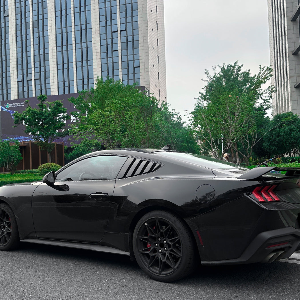 Gloss Black Window Louvers for Ford Mustang S650 MK7 24-Present
