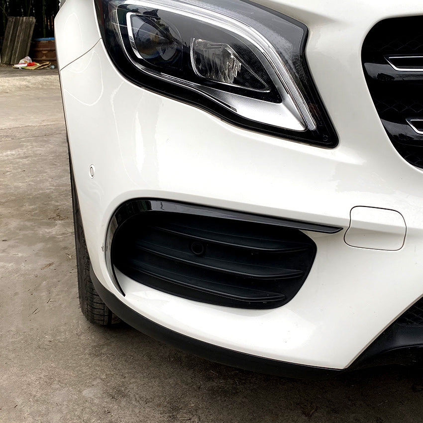 Gloss Black Front Canards for Mercedes Benz X156 GLA 13-19