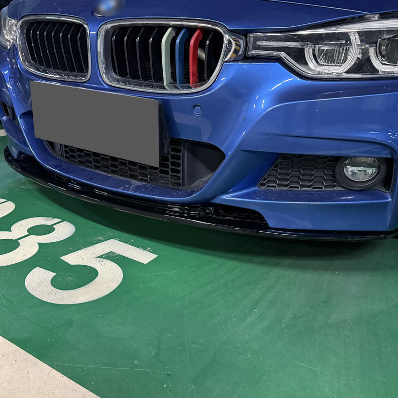 AUT Style Gloss Black Front Splitter for BMW F30 F31 3 Series M Sport 12-19