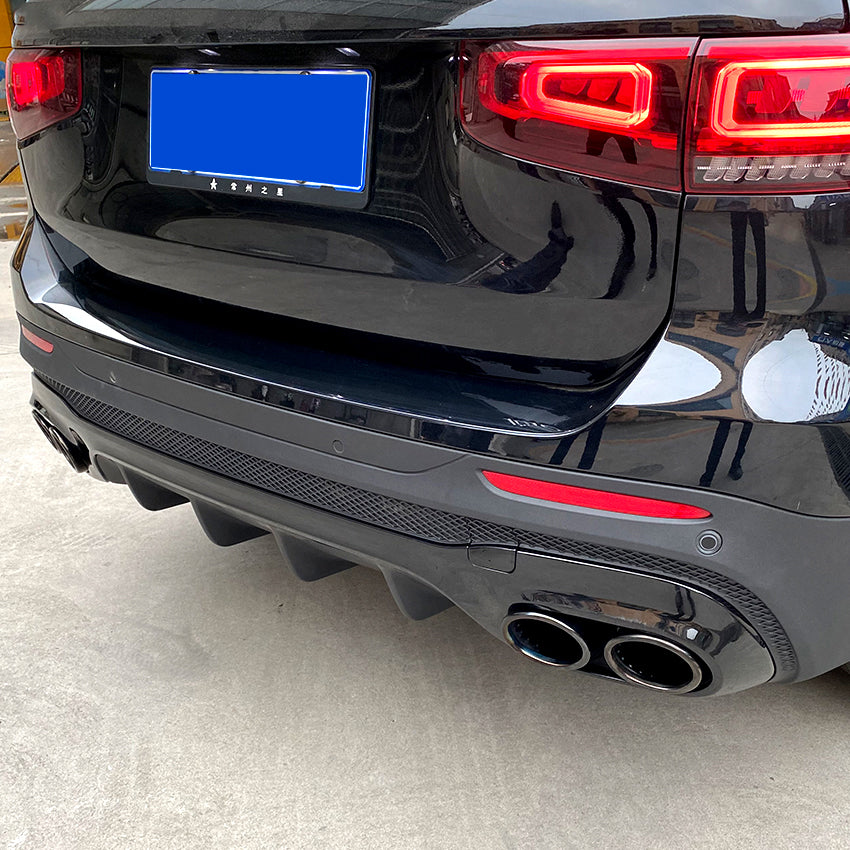 A Style Gloss Black Rear Diffuser for Mercedes Benz X247 GLB 19-26