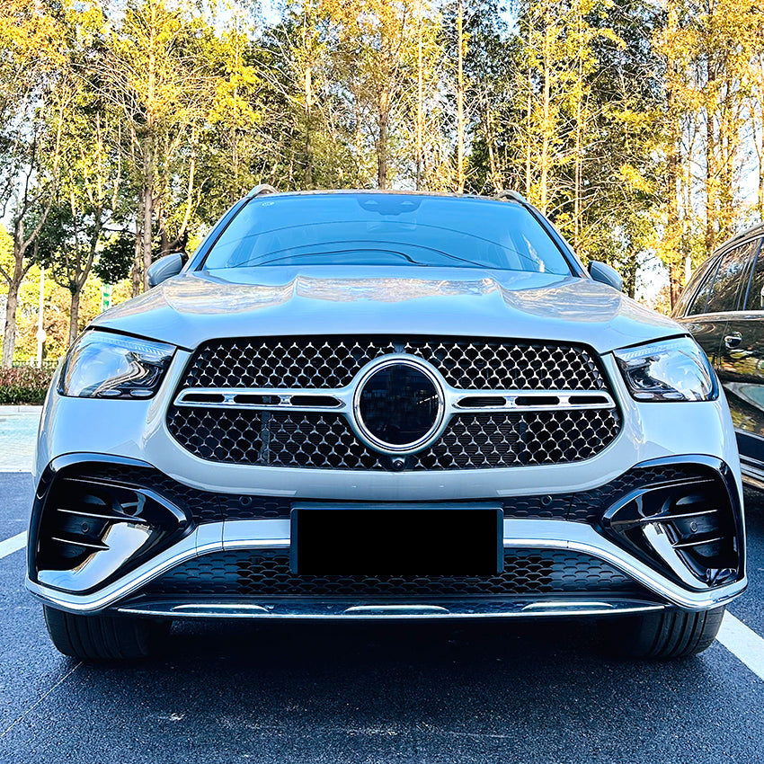 Gloss Black Front Side Trims for Mercedes Benz W167 C167 GLE 24-26