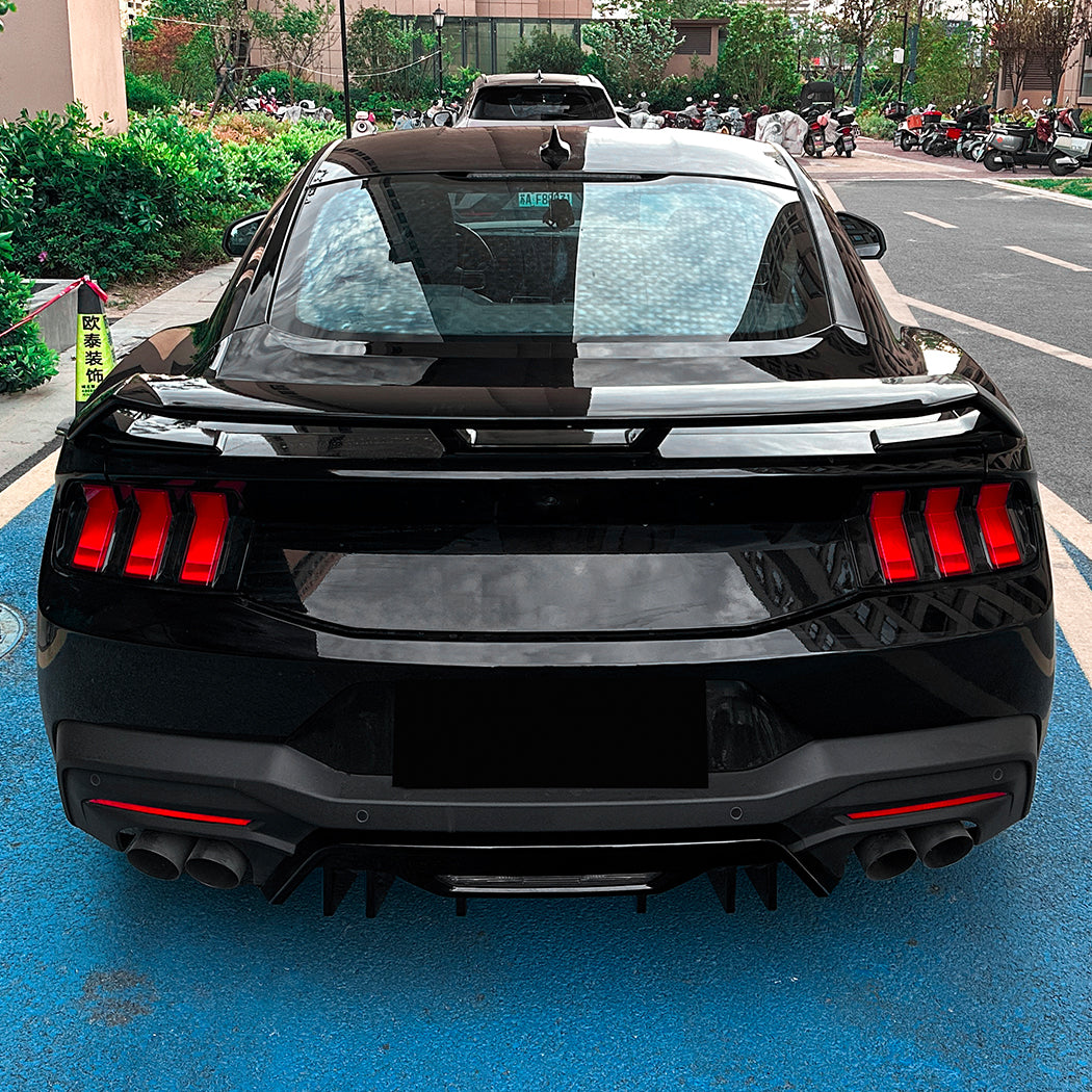 Gloss Black Rear Diffuser for Ford Mustang S650 MK7 24-Present