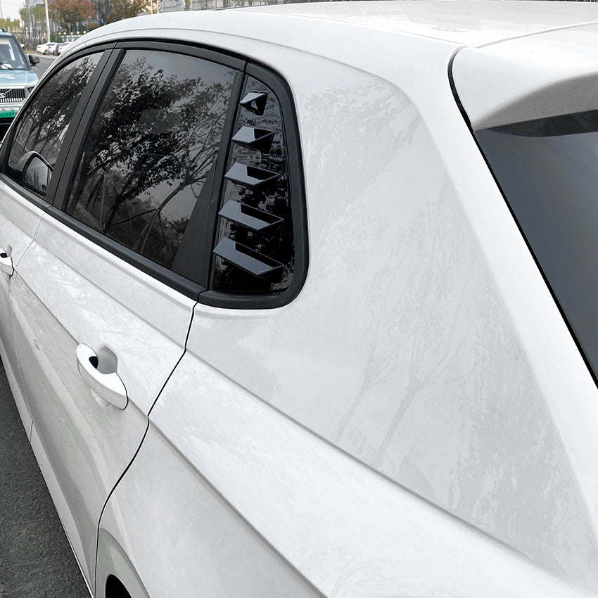 Gloss Black Window Louvers for VW Polo MK6 18-26