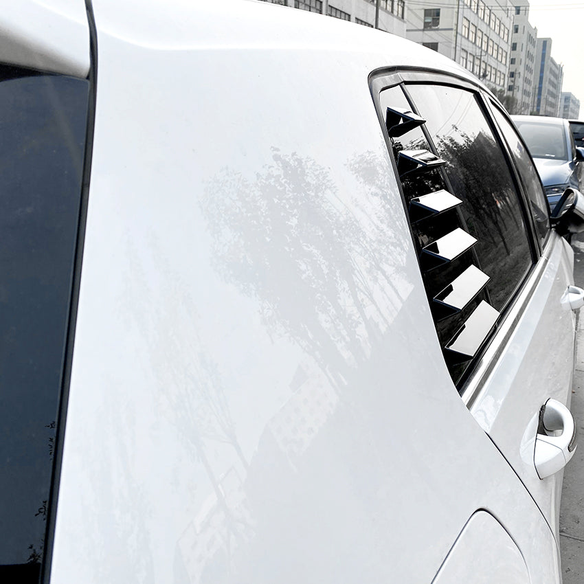 Gloss Black Window Louvers for VW Golf MK7 MK7.5 14-20