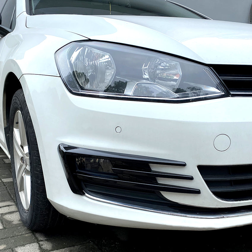 V Style Gloss Black Front Canards for VW Golf MK7 14-16