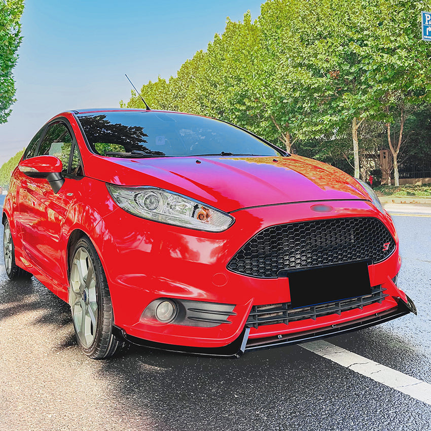 Gloss Black Front Splitter for Ford Fiesta ST B299 MK7.5 13-17