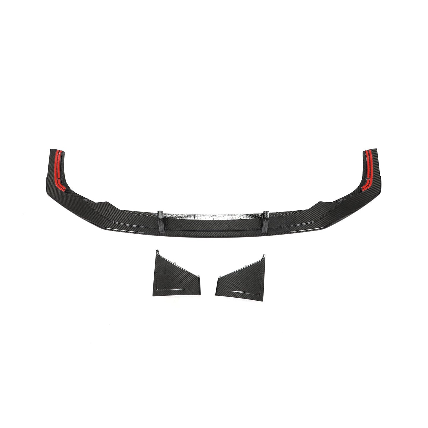 AB Style Pre-Preg Carbon Fibre Front Splitter for Audi 4K RS7 20-22-Carbon Factory