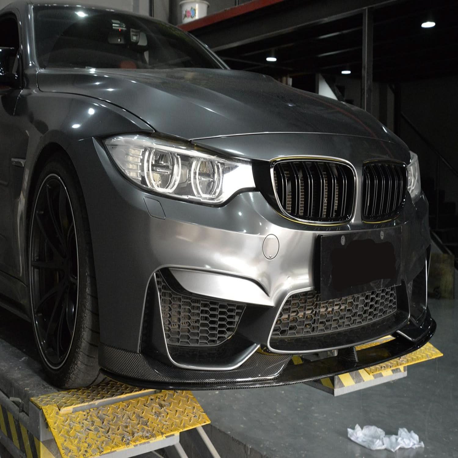 AC Style Carbon Fibre Front Splitter for BMW F80 M3 F82 F83 M4 14-20 - Carbon Factory