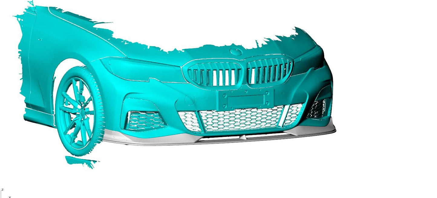 AC Style Carbon Fibre Front Splitter for BMW G20 3 Series Pre-LCI M Sport 19-22 - Carbon Factory