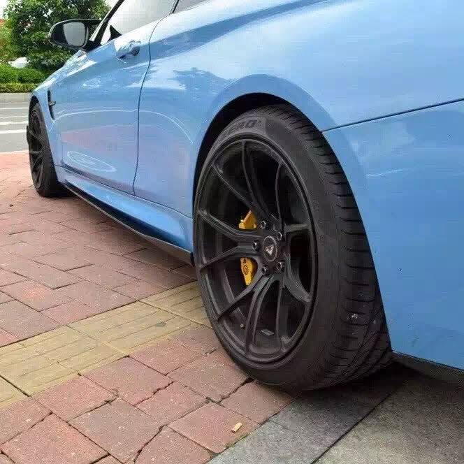 AC Style Carbon Fibre Side Skirts Extension for BMW F80 M3 F82 F83 M4 2014-2020 - Carbon Factory