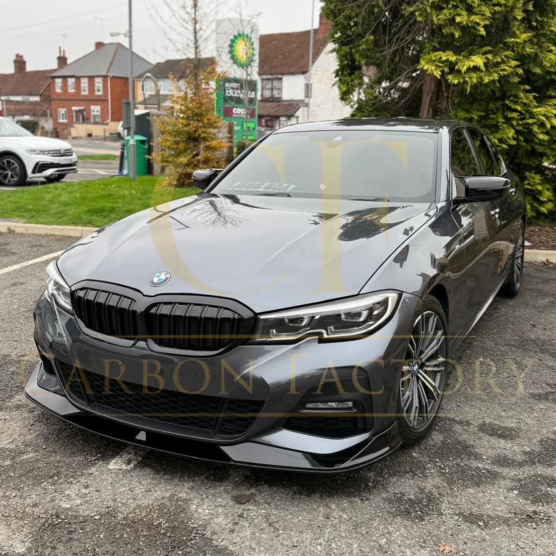 AC Style Gloss Black Front Splitter for BMW 3 Series G20 G21 Pre-LCI 19-22 - Carbon Factory