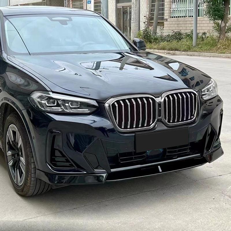AC Style Gloss Black Front Splitter for BMW G01 X3 IX3 G02 X4 LCI 22-25-Carbon Factory