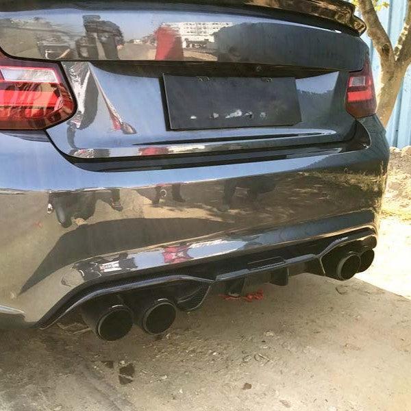 AK Style Carbon Fibre Rear Diffuser for BMW F87 F87C M2 16-21-Carbon Factory