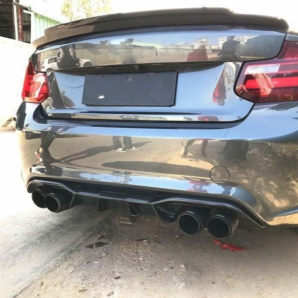 AK Style Carbon Fibre Rear Diffuser for BMW F87 F87C M2 16-21-Carbon Factory