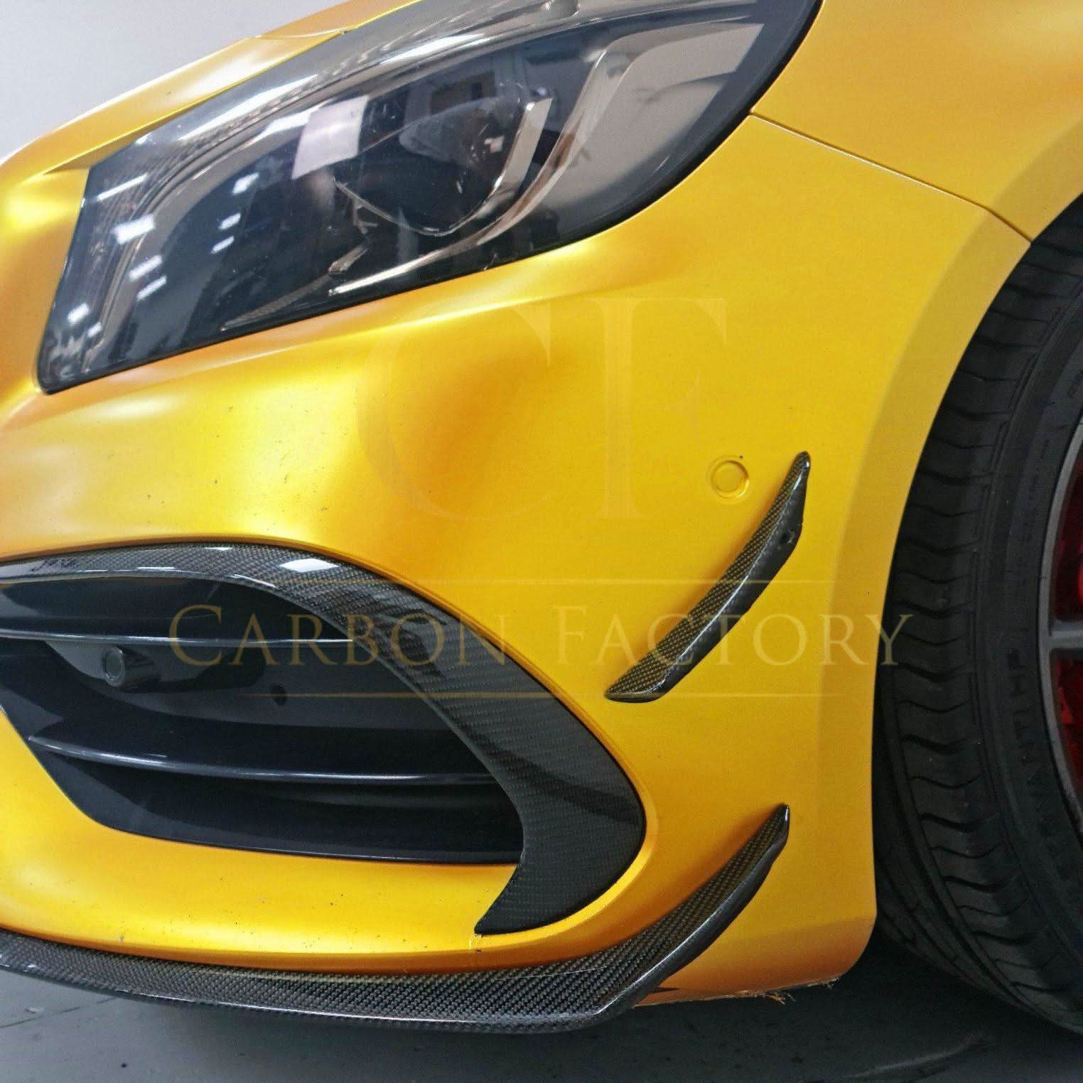 AMG Carbon Fibre Canards Winglets Splitter (8 Pieces) for Mercedes Benz W176 A Class 16-18 - Carbon Factory