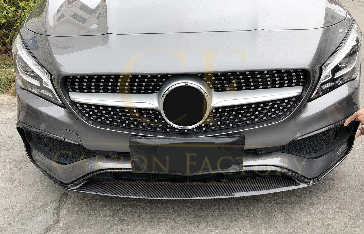 AMG Style Carbon Fibre Front Splitter for Mercedes Benz W117 CLA 16-19-Carbon Factory