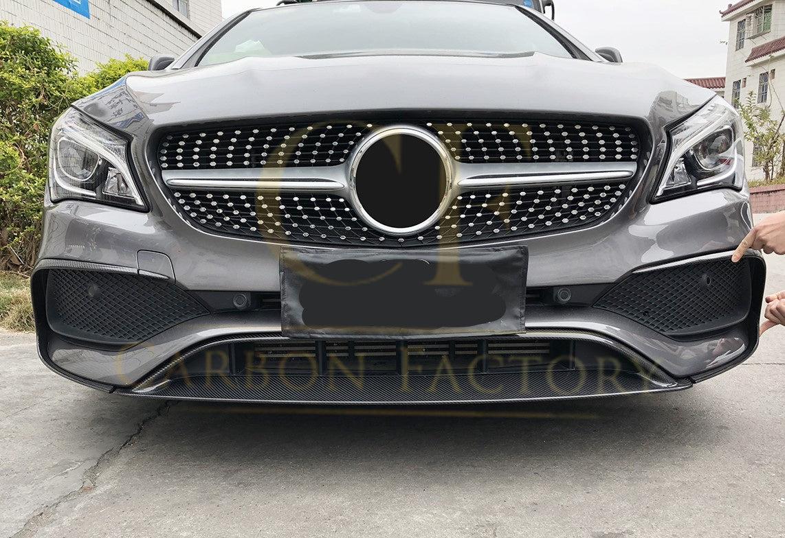 AMG Style Carbon Fibre Front Splitter for Mercedes Benz W117 CLA 16-19-Carbon Factory