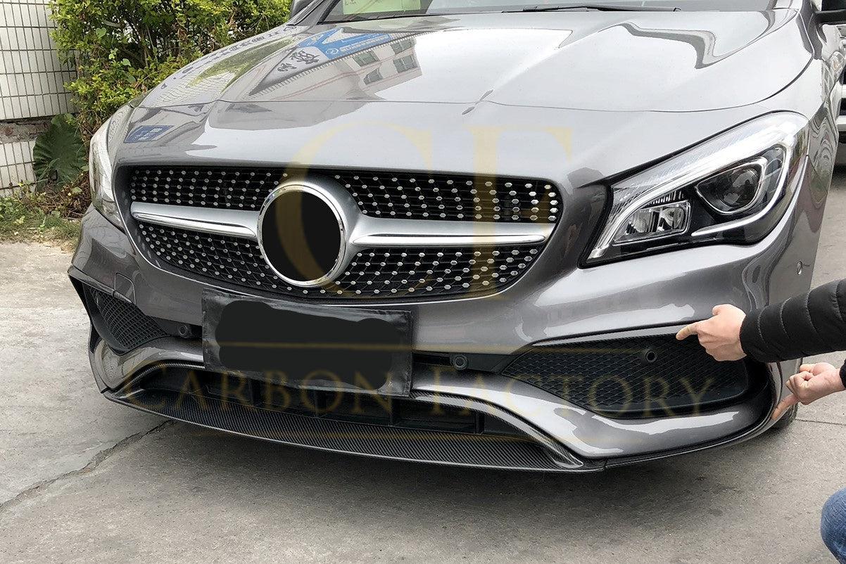 AMG Style Carbon Fibre Front Splitter for Mercedes Benz W117 CLA 16-19-Carbon Factory