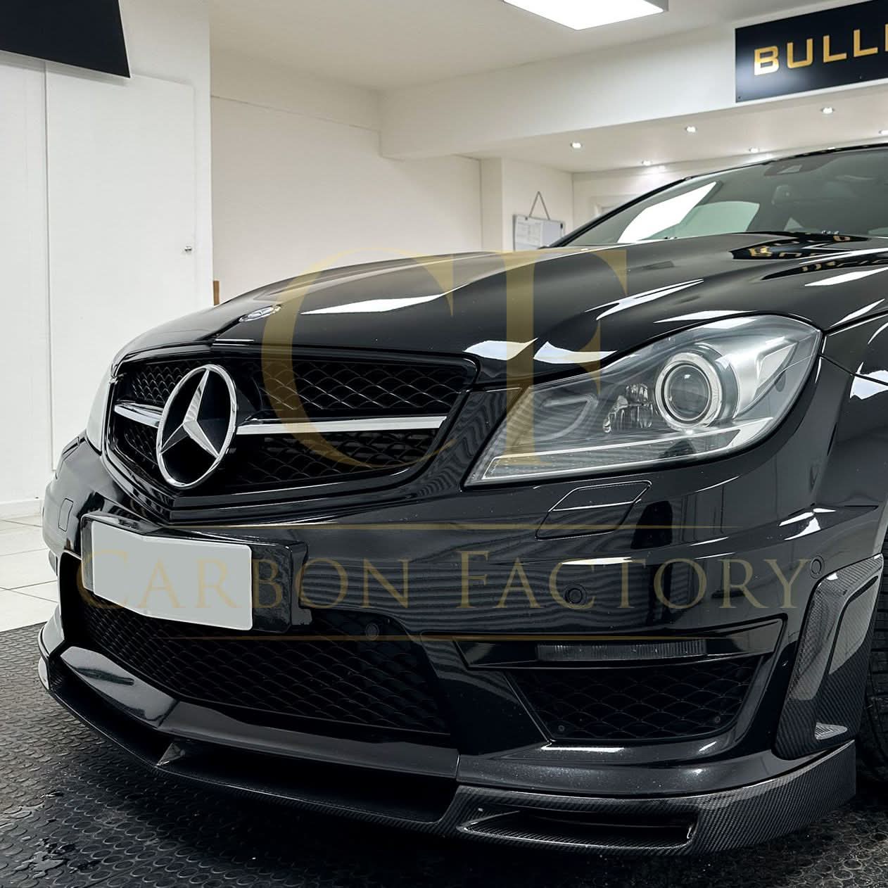 AMG Style Carbon Fibre Front Splitter for Mercedes Benz W204 C63 Facelift 12-14 - Carbon Factory