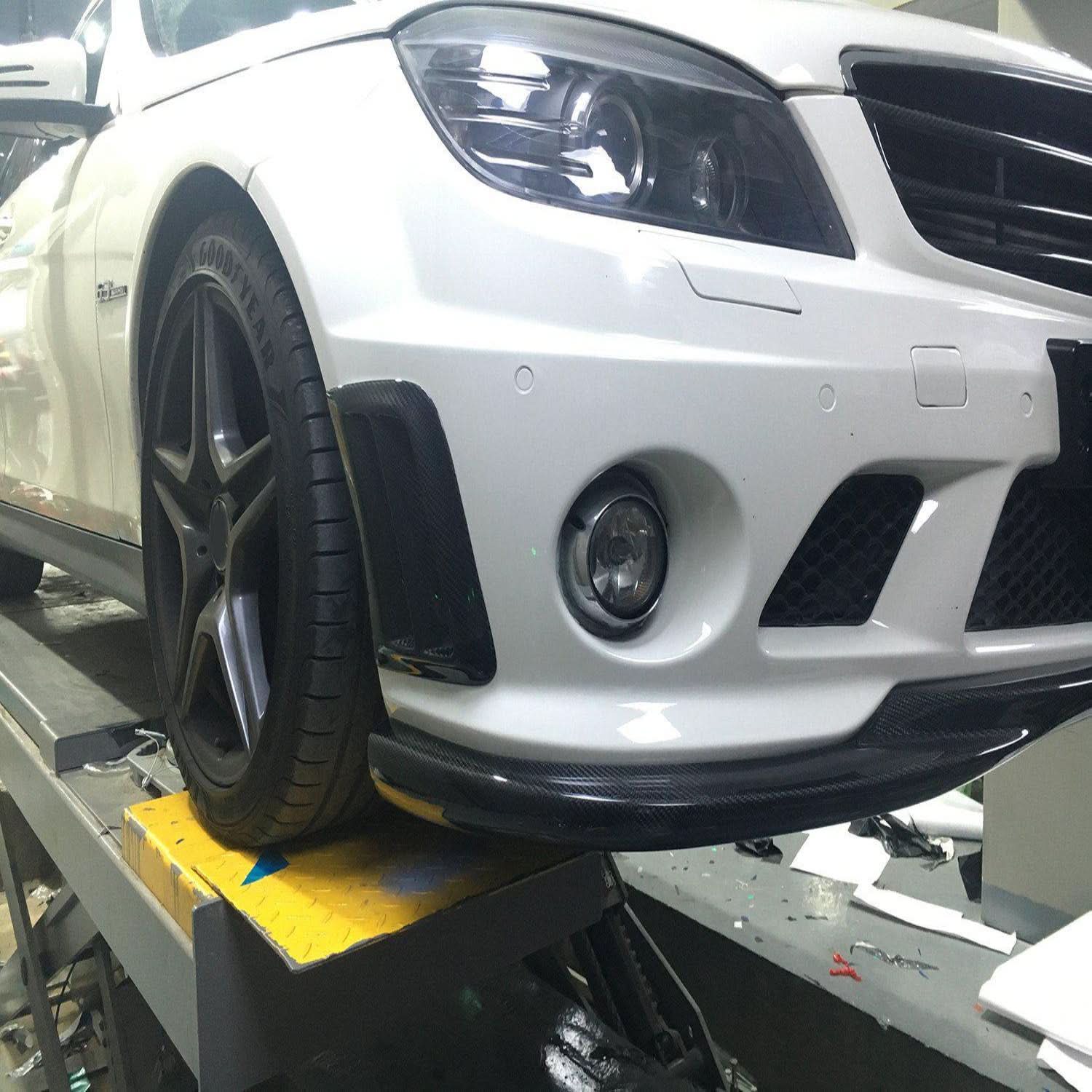 AMG Style Carbon Fibre Front Splitter for Mercedes Benz W204 C63 Pre-Facelift 07-11 - Carbon Factory