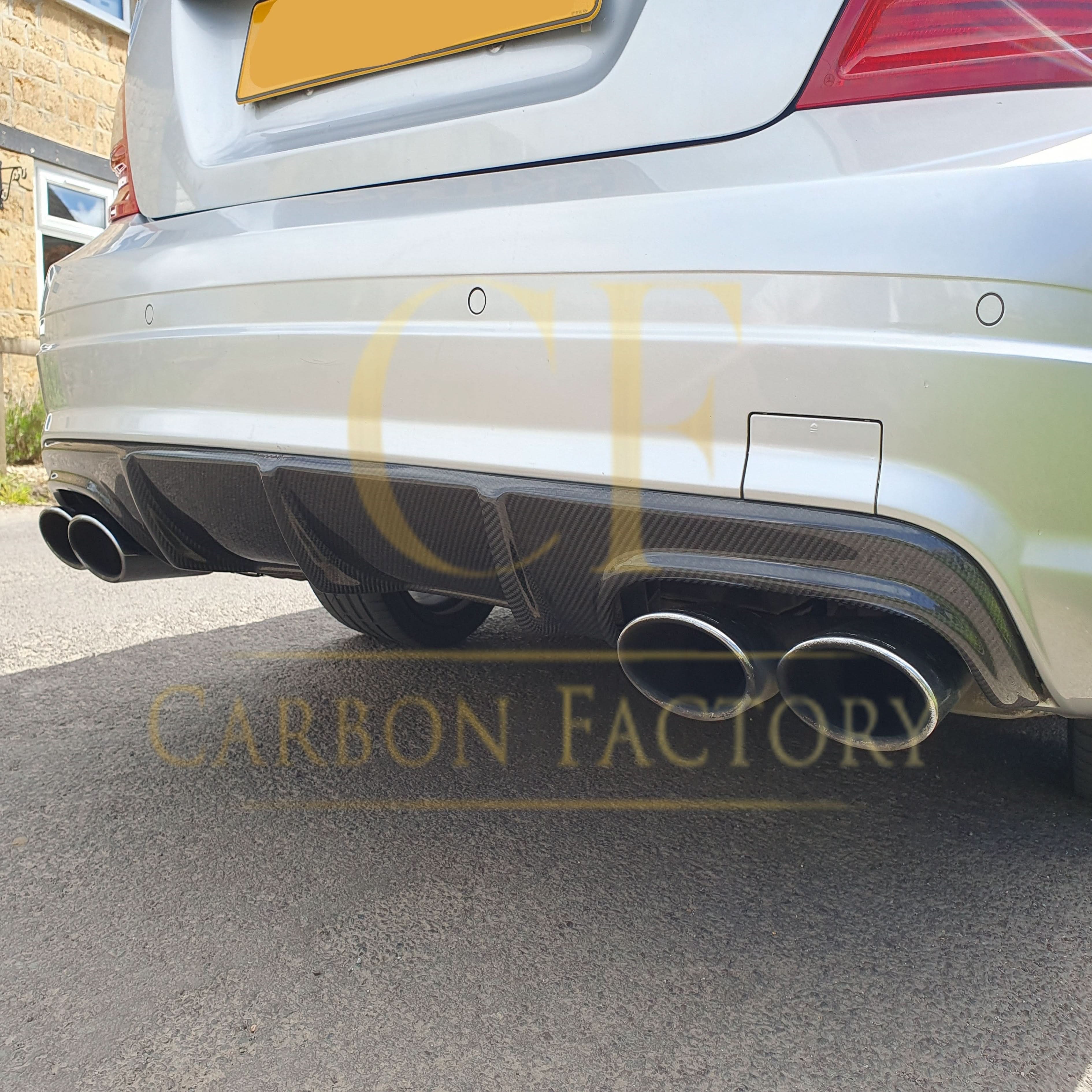 AMG Style Carbon Fibre Rear Diffuser for Mercedes Benz W204 C63 & C Class Pre-Facelift 07-10 - Carbon Factory