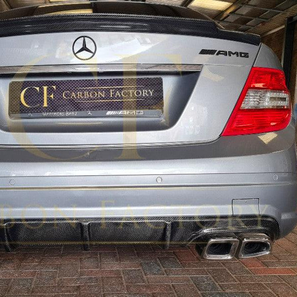 AMG Style Carbon Fibre Rear Diffuser for Mercedes Benz W204 C63 & C Class Pre-Facelift 07-10 - Carbon Factory