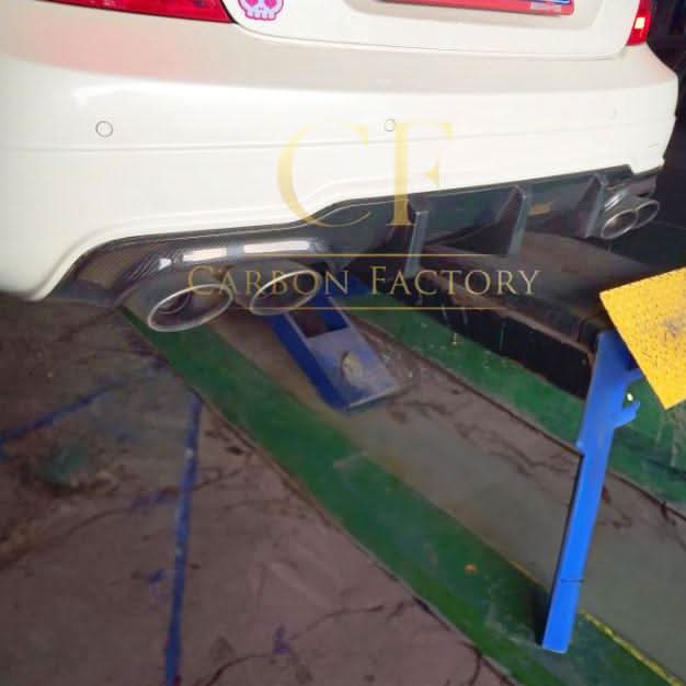 AMG Style Carbon Fibre Rear Diffuser for Mercedes Benz W204 C63 and C Class Facelift 12-14 - Carbon Factory