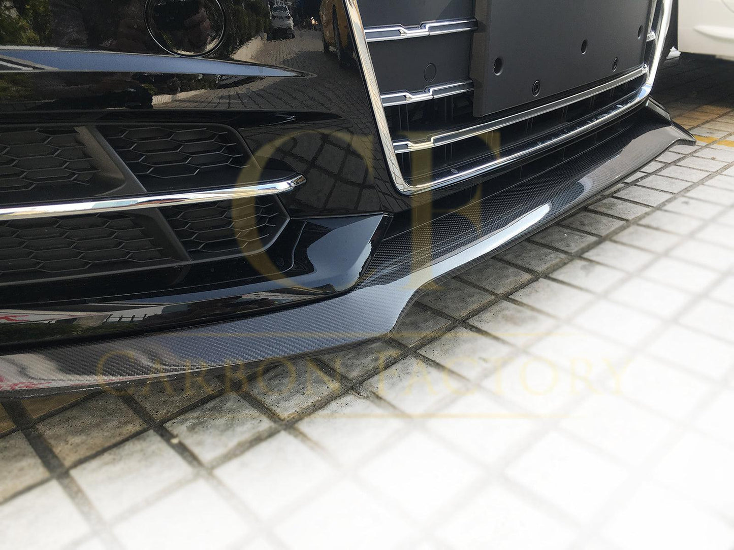 Audi C7.5 A6 S Line & S6 R Style Carbon Fibre Front Splitter 15-18-Carbon Factory