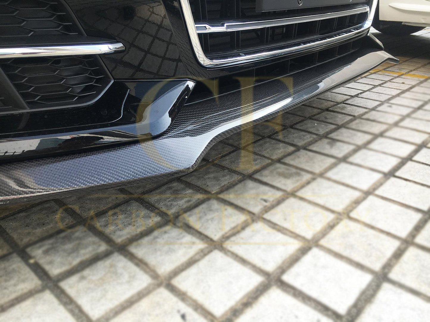 Audi C7.5 A6 S Line & S6 R Style Carbon Fibre Front Splitter 15-18-Carbon Factory