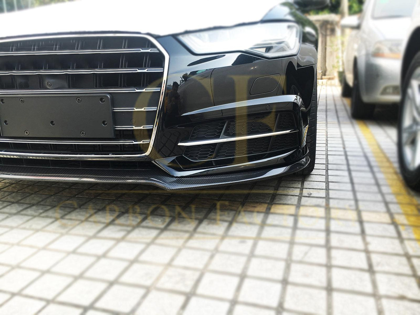 Audi C7.5 A6 S Line & S6 R Style Carbon Fibre Front Splitter 15-18-Carbon Factory