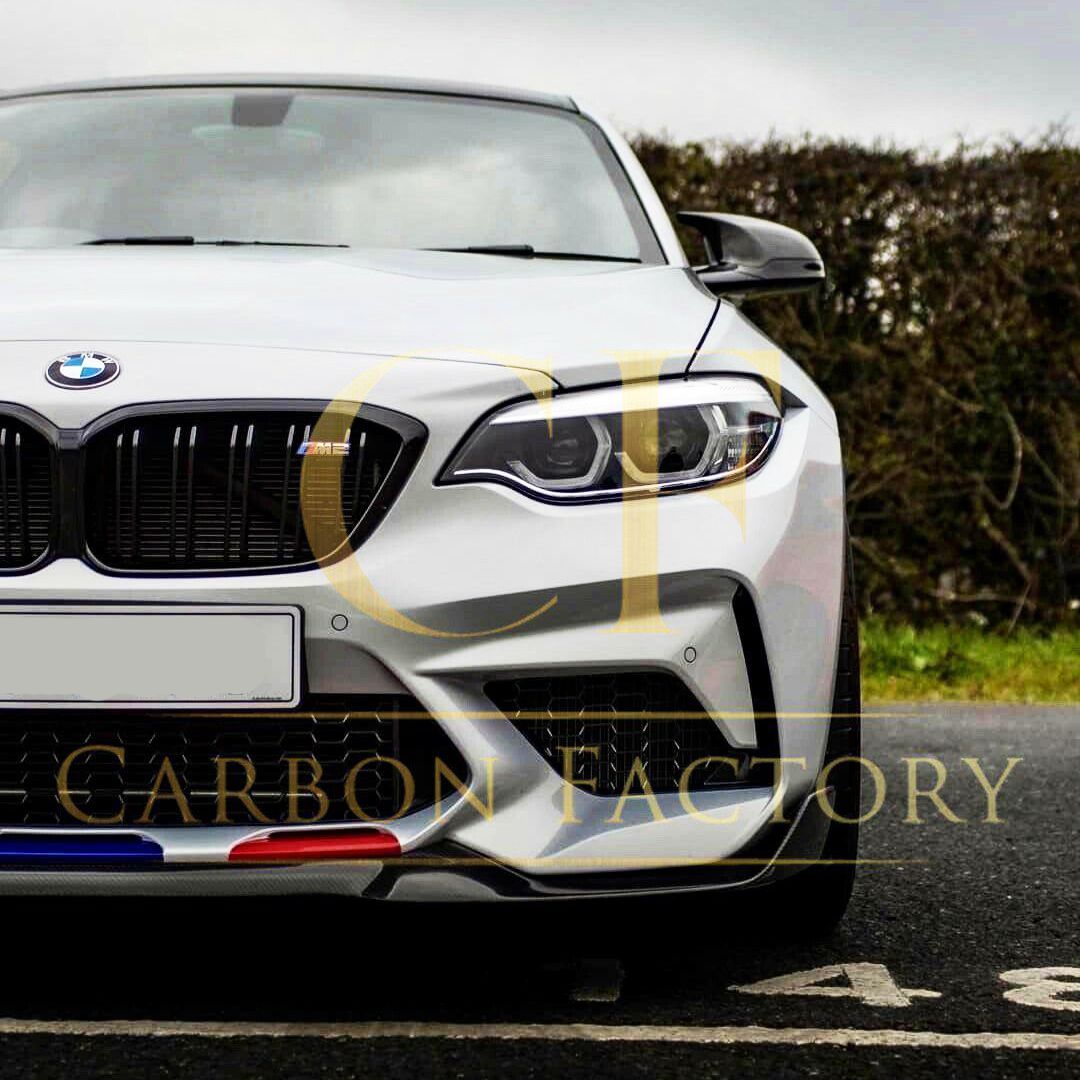 BMW F87 M2 CS Style Gloss Black Front Splitter 14-20-Carbon Factory
