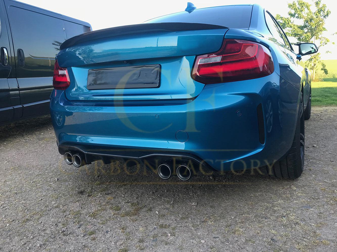 Big Fins Style Carbon Fibre Rear Diffuser for BMW F87 F87C M2 16-21-Carbon Factory