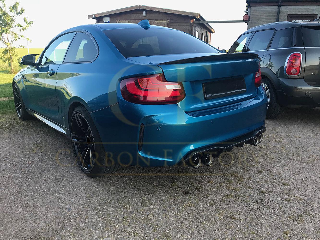 Big Fins Style Carbon Fibre Rear Diffuser for BMW F87 F87C M2 16-21-Carbon Factory