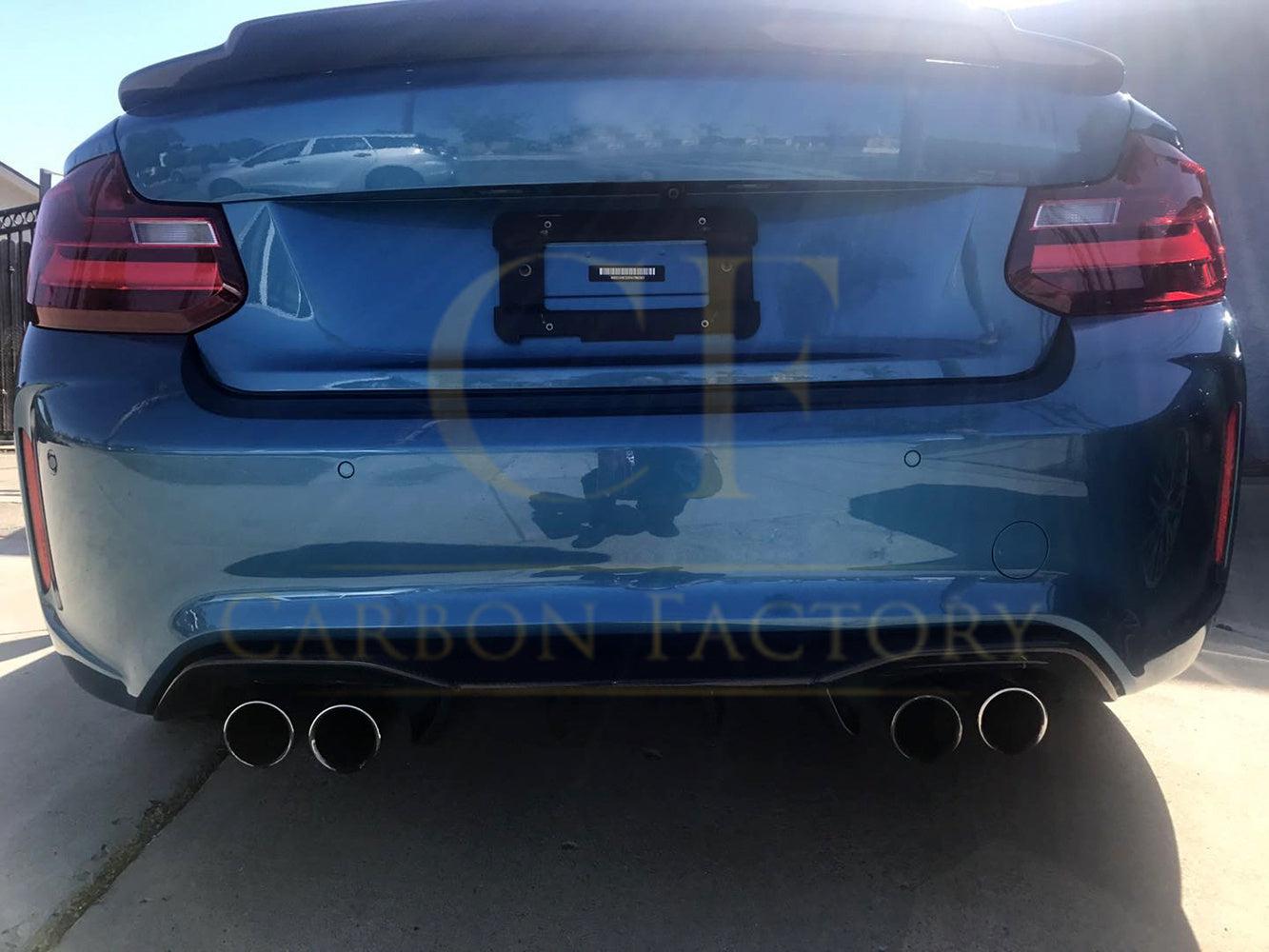 Big Fins Style Carbon Fibre Rear Diffuser for BMW F87 F87C M2 16-21-Carbon Factory