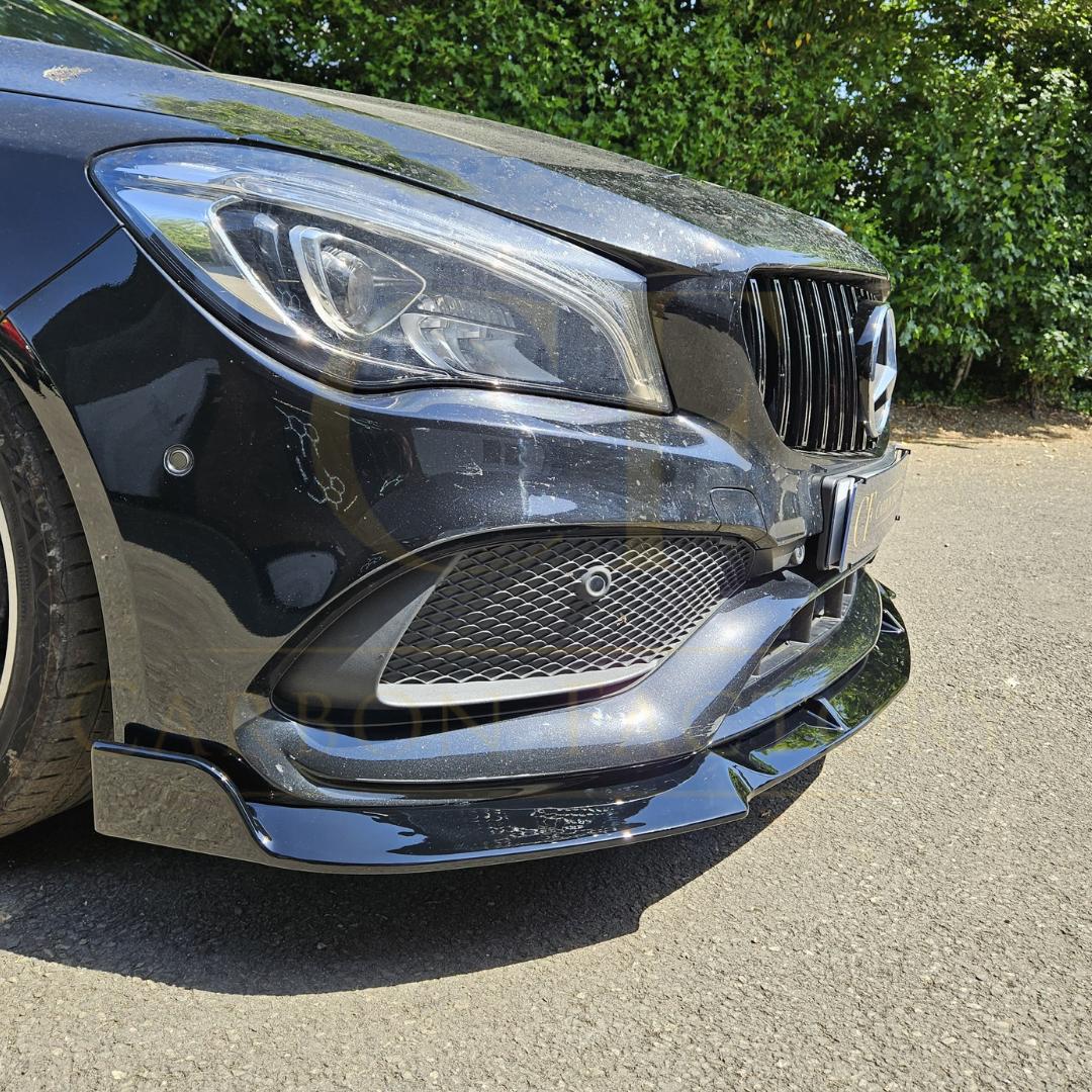Brabus Style Gloss Black Front Splitter for Mercedes Benz W117 CLA 17-19-Carbon Factory