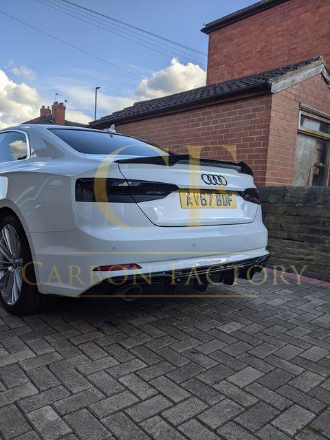 CF Style Carbon Fibre Boot Spoiler for Audi B9 A5 S5 RS5 2 Door 17-24-Carbon Factory