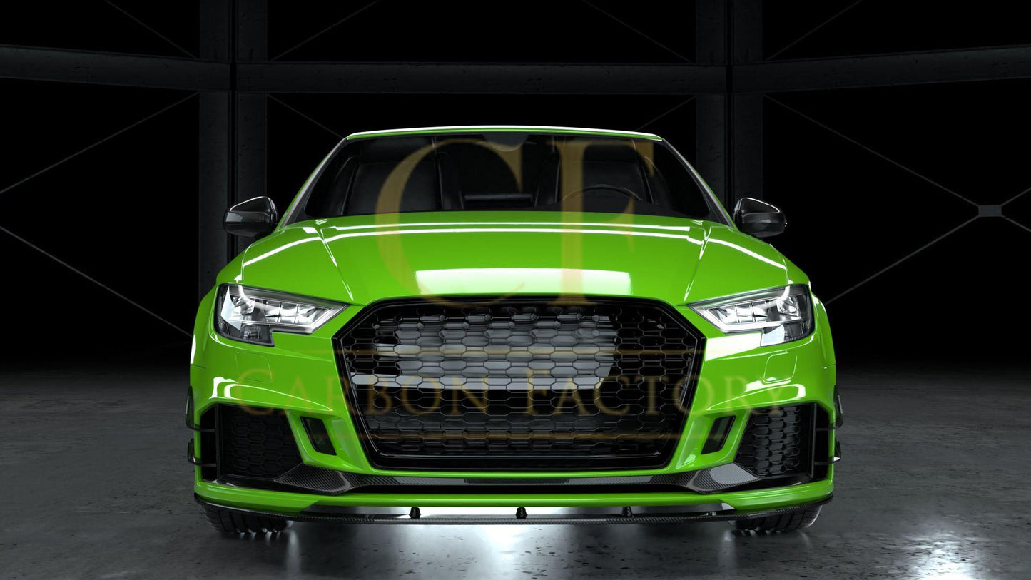 CF Style Carbon Fibre Front Splitter for Audi 8V RS3 Saloon 17-20-Carbon Factory