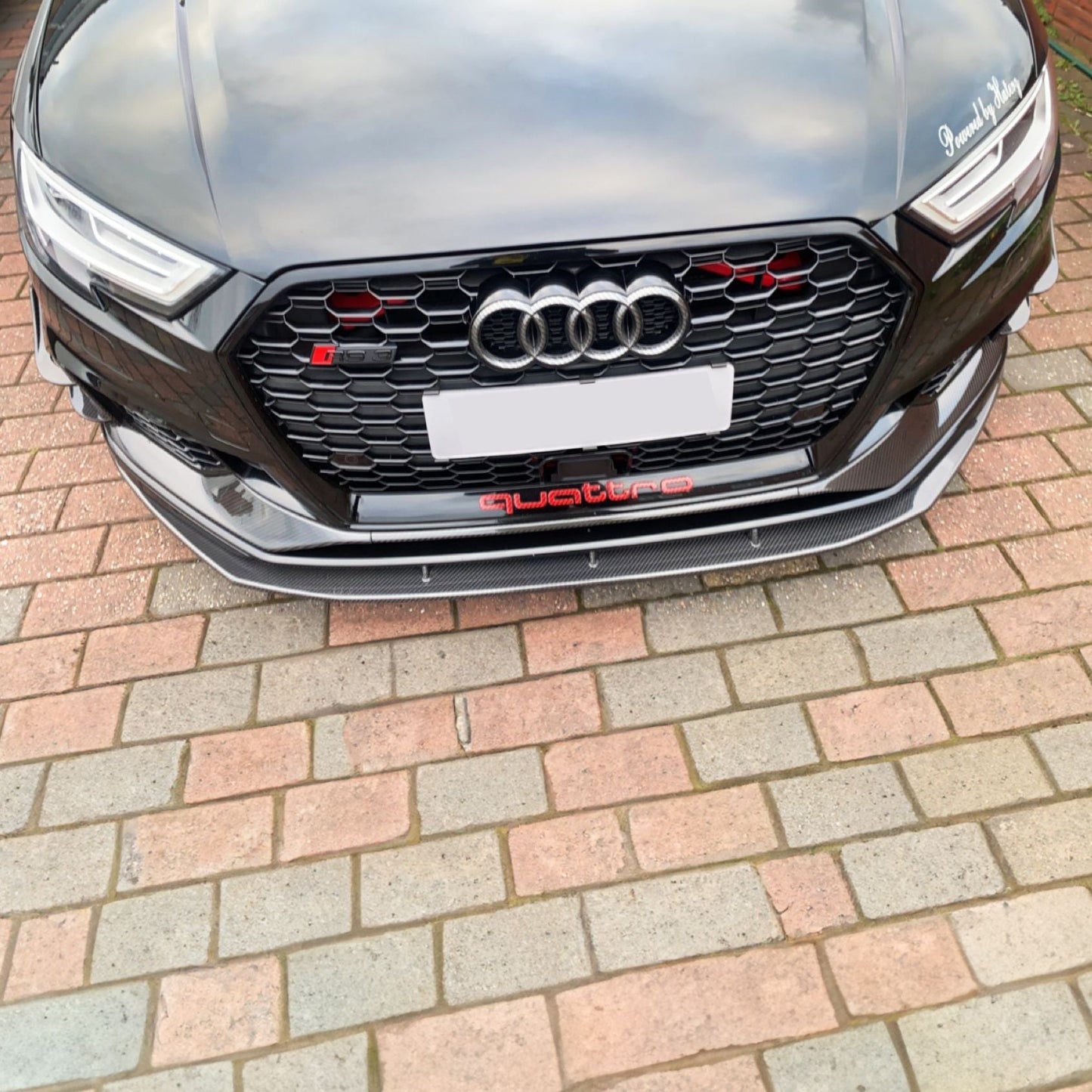 CF Style Carbon Fibre Front Splitter for Audi 8V RS3 Saloon 17-20-Carbon Factory