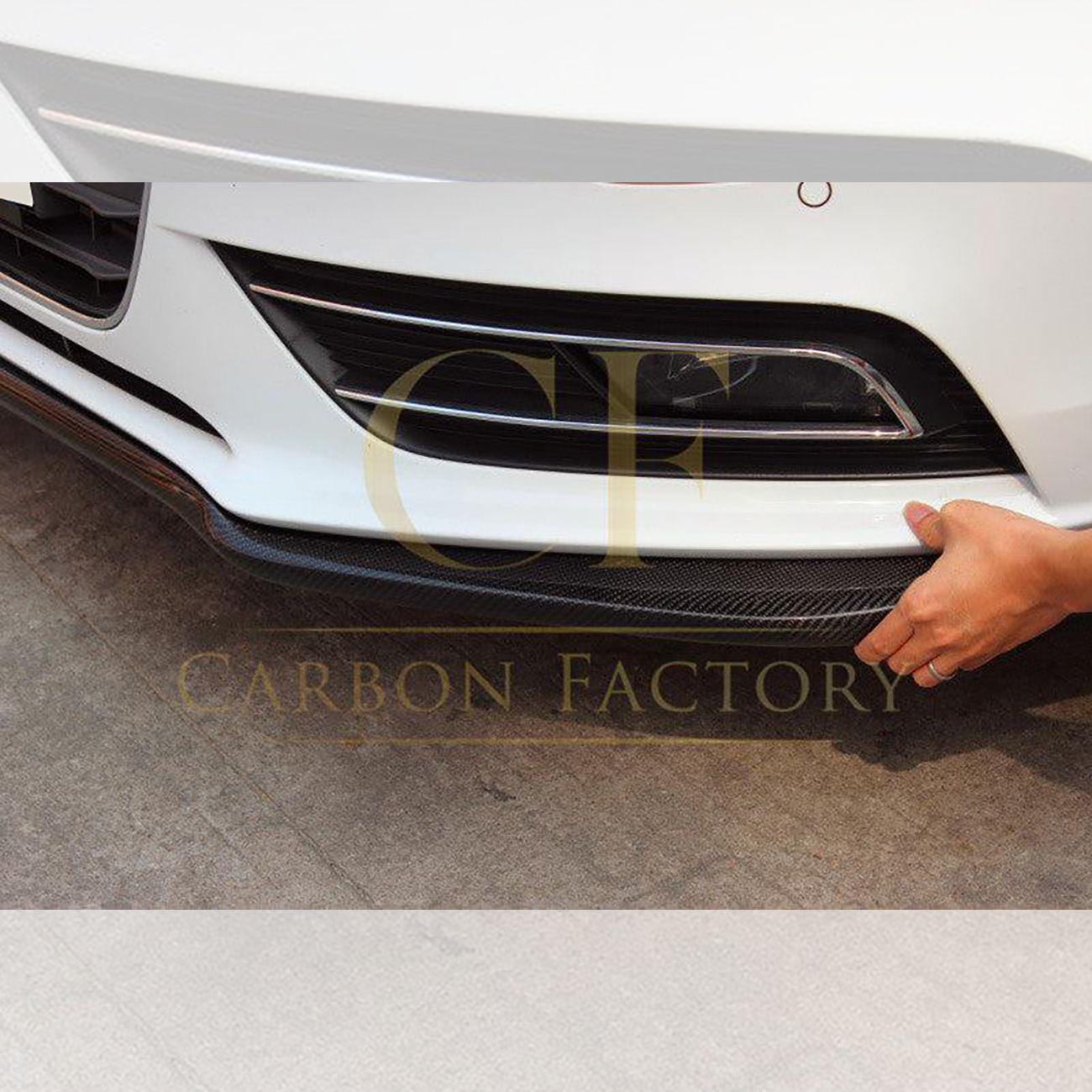 CF Style Carbon Fibre Front Splitter for Audi A4 B8.5 Non S Line 13-15-Carbon Factory