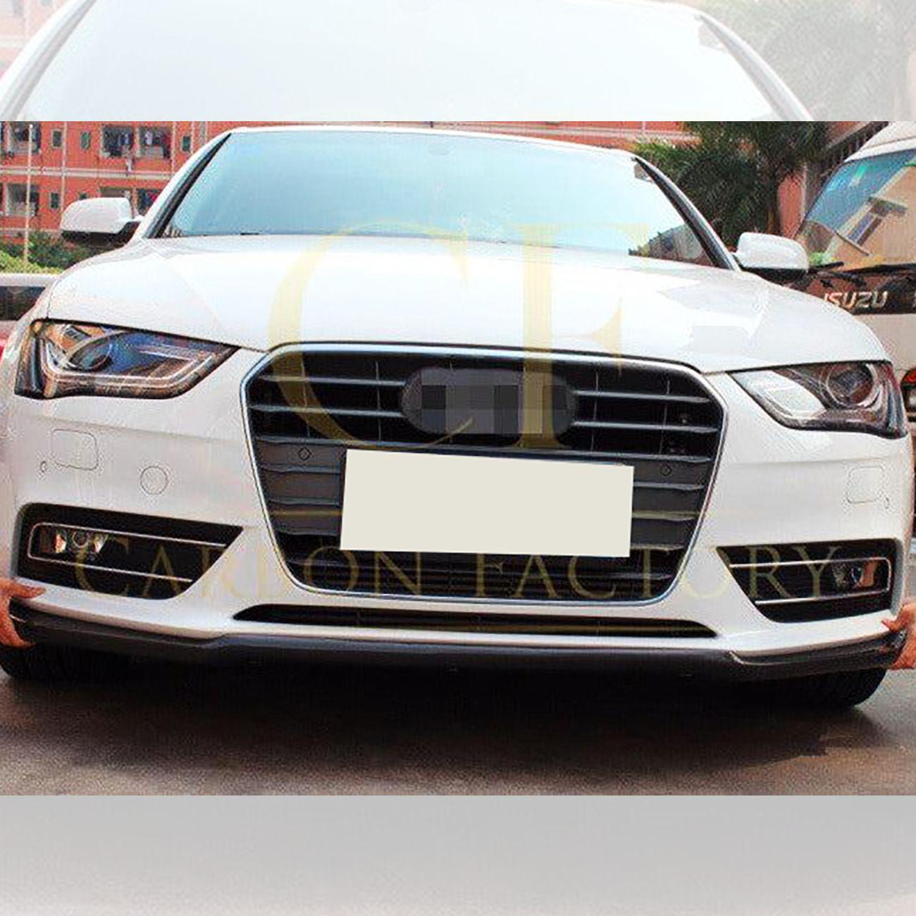 CF Style Carbon Fibre Front Splitter for Audi A4 B8.5 Non S Line 13-15-Carbon Factory