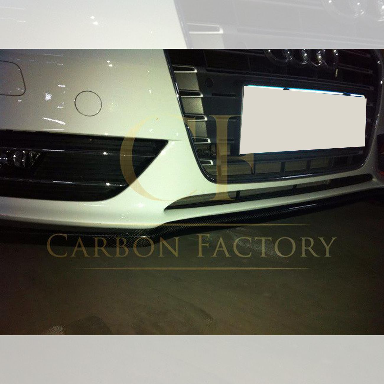 CF Style Carbon Fibre Front Splitter for Audi A4 B8.5 Non S Line 13-15-Carbon Factory