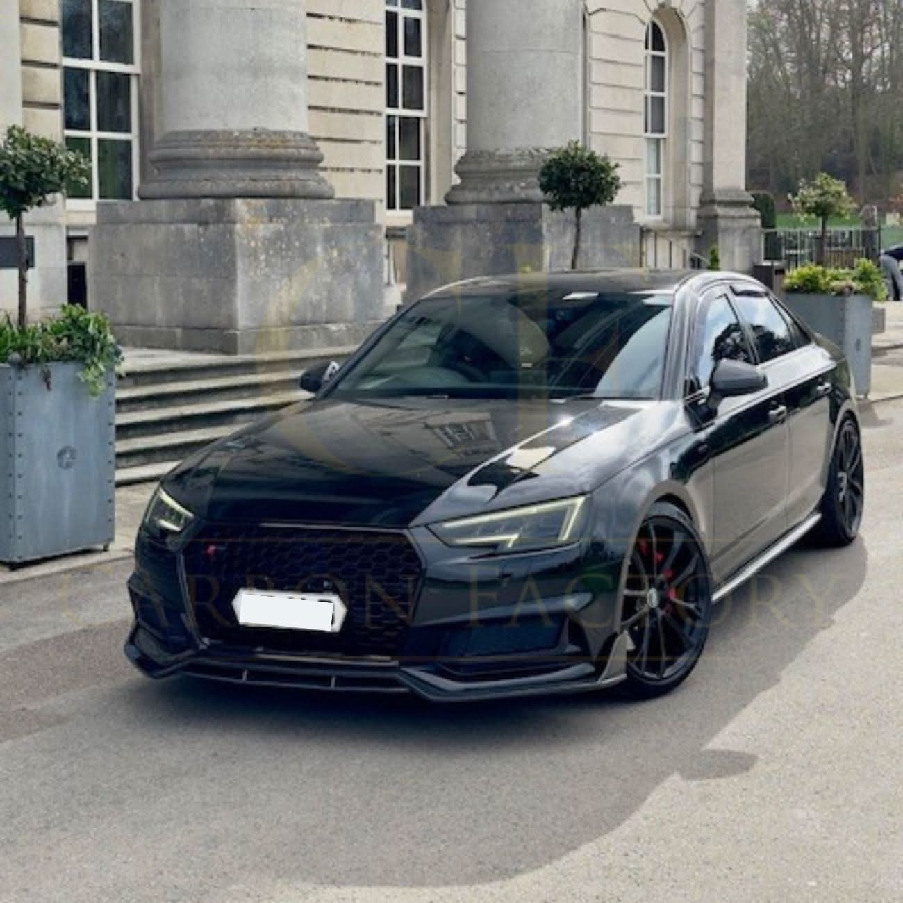 CF Style Carbon Fibre Front Splitter for Audi A4 B9 S Line & S4 16-18 - Carbon Factory