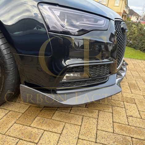 CF Style Carbon Fibre Front Splitter for Audi B8.5 S5 A5 S Line 11-16-Carbon Factory