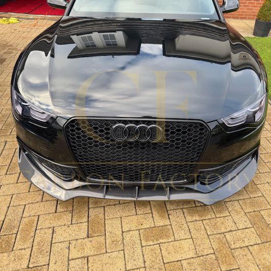 CF Style Carbon Fibre Front Splitter for Audi B8.5 S5 A5 S Line 11-16-Carbon Factory
