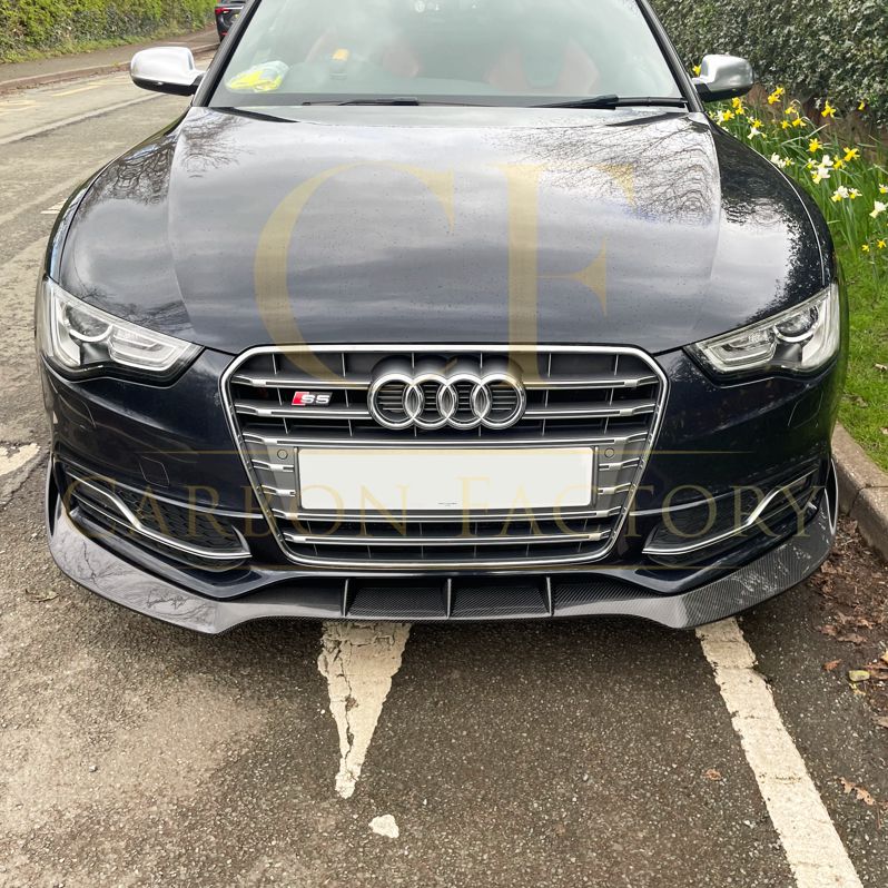 CF Style Carbon Fibre Front Splitter for Audi B8.5 S5 A5 S Line 11-16-Carbon Factory