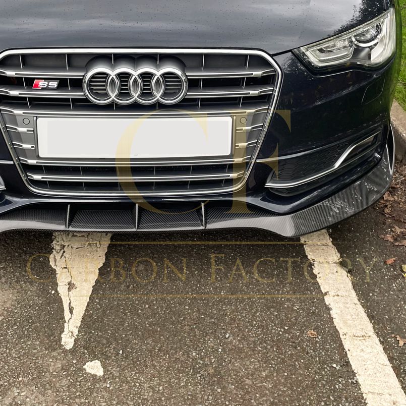 CF Style Carbon Fibre Front Splitter for Audi B8.5 S5 A5 S Line 11-16-Carbon Factory