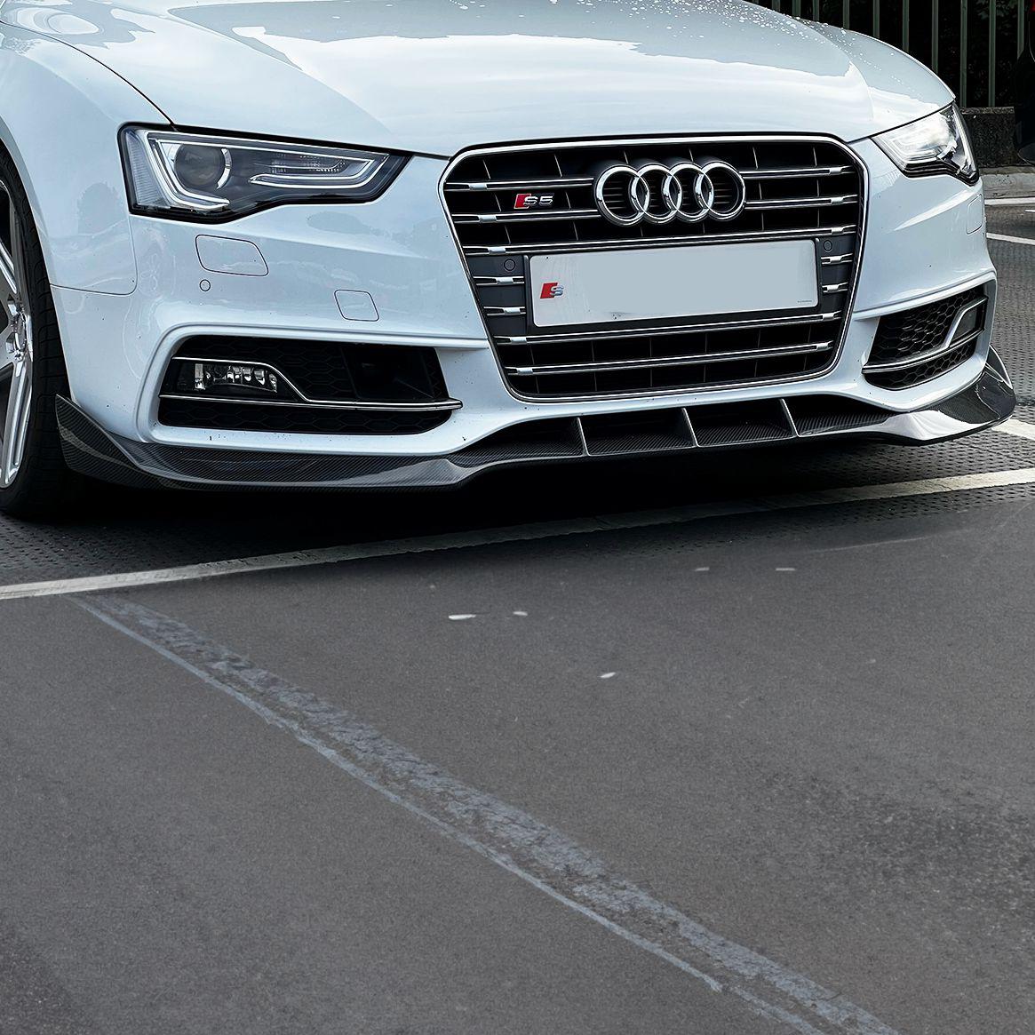 CF Style Carbon Fibre Front Splitter for Audi B8.5 S5 A5 S Line 11-16-Carbon Factory